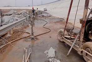黄南公路钻孔施工
